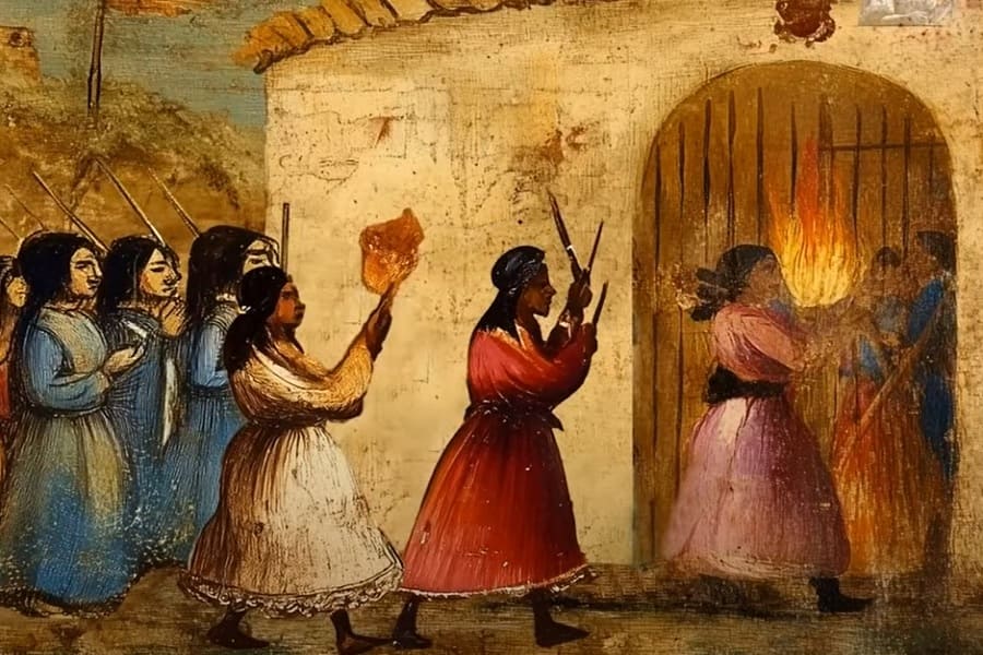 Las amotinadas de Miahuatlán, un pasaje histórico recordado por Claudia Sheinbaum