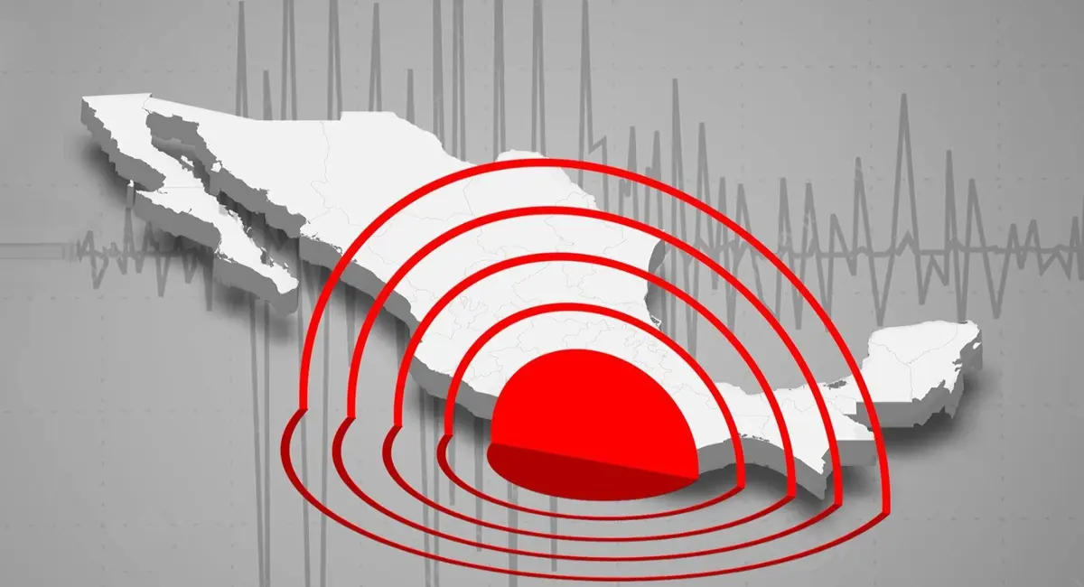 Gráfico de un sismo en Oaxaca, México.