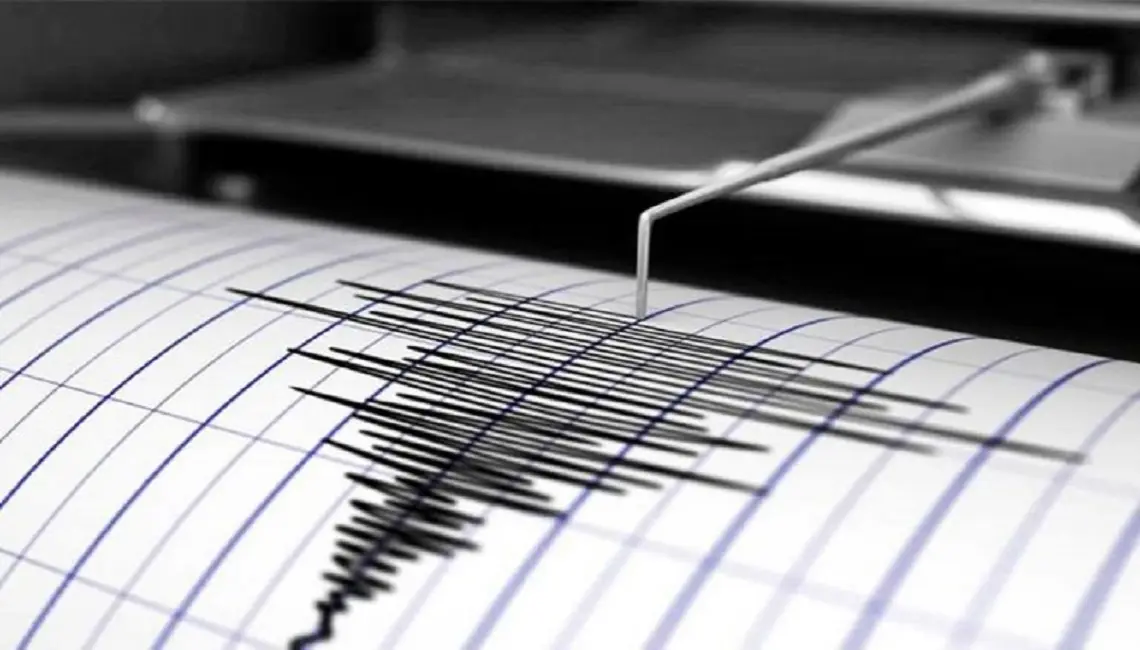 Registro de un sismo en la escala de Richter.