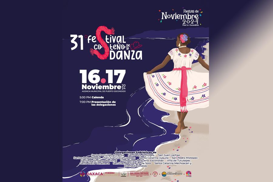 Festival Costeño de la Danza en Puerto Escondido, el 16 y 17 de noviembre