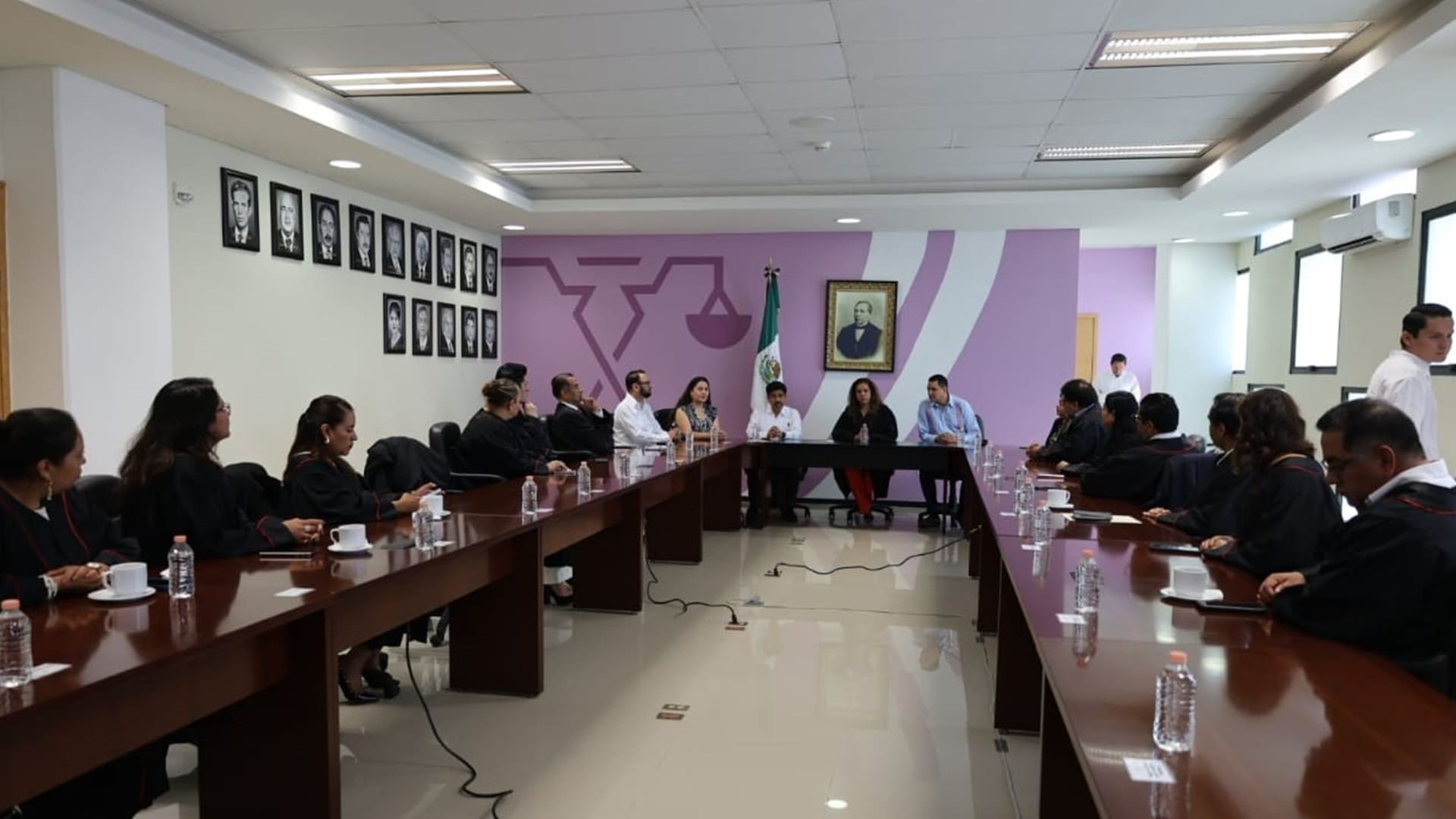 Histórica reunión del TSJO con Hugo Aguilar, Ministro Presidente electo de la SCJN