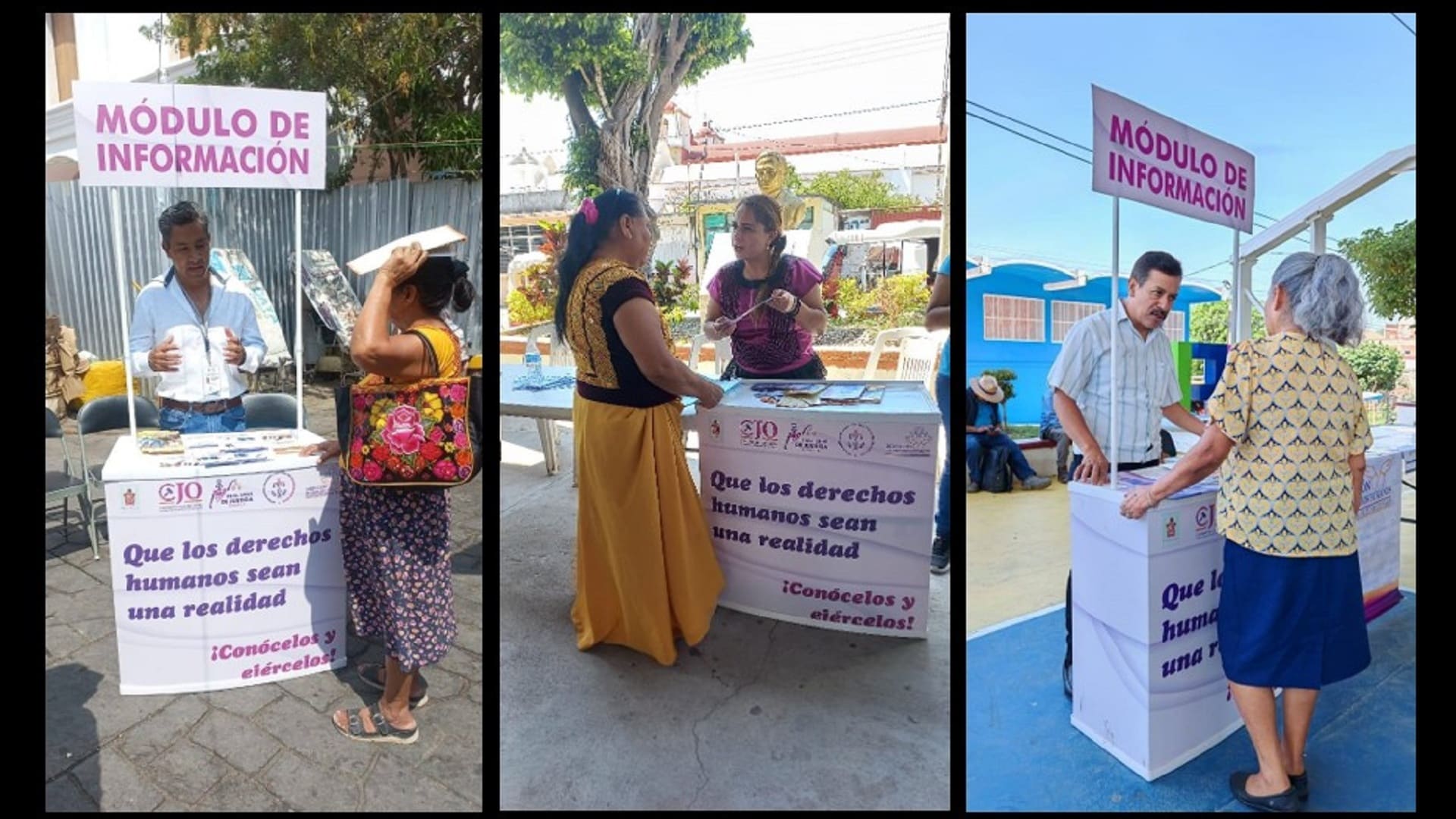 PJEO: Stand informativo itinerante acerca a mujeres información sobre acceso a la justicia