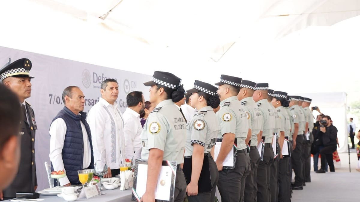 Guardia Nacional cumple siete años; reconocen su labor en seguridad y apoyo a Oaxaca