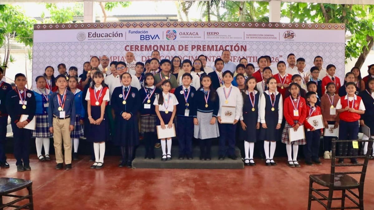 Orgullo de Oaxaca: 54 estudiantes brillan en la Olimpiada del Conocimiento Infantil 2026 Orgullo de Oaxaca: 54 estudiantes brillan en la Olimpiada del Conocimiento Infantil 2026
