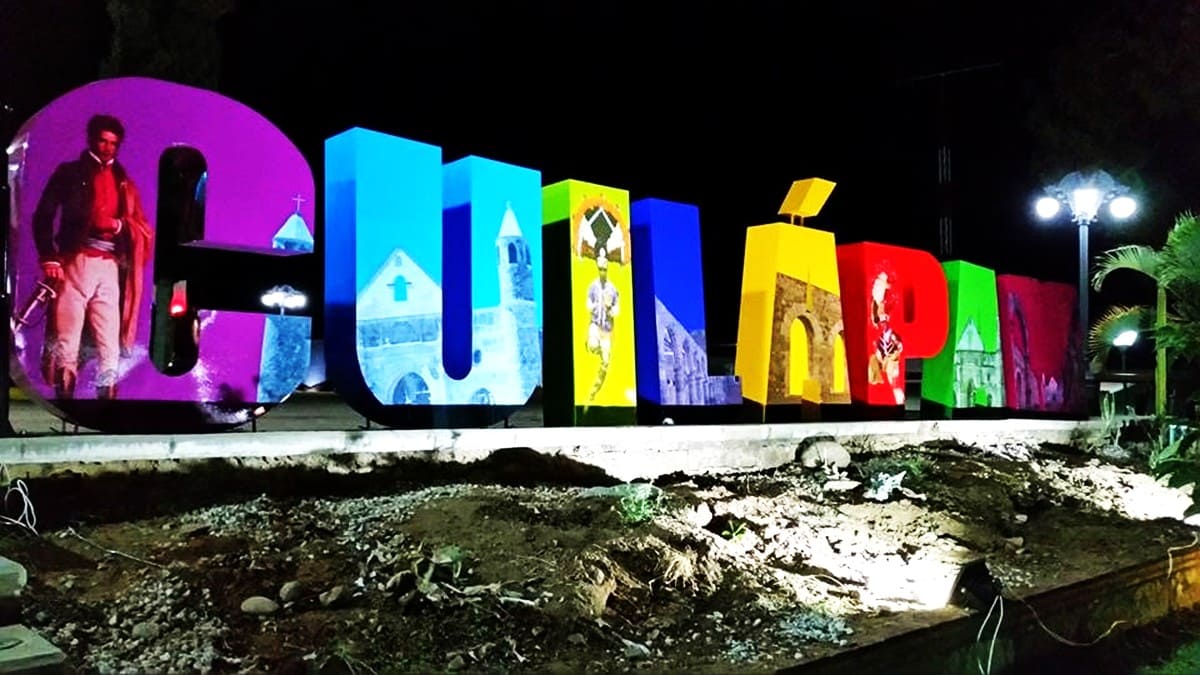 Letrero de Cuilápam de Guerrero en Oaxaca