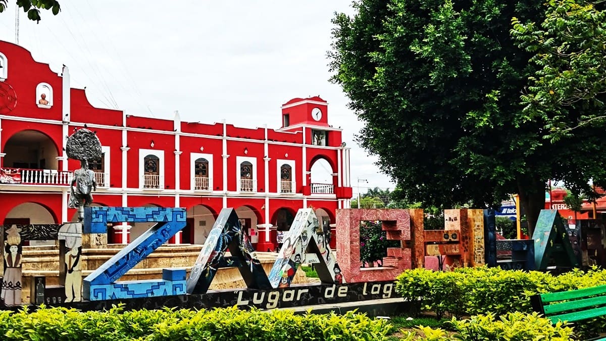 Letrero de Zaachila en Oaxaca