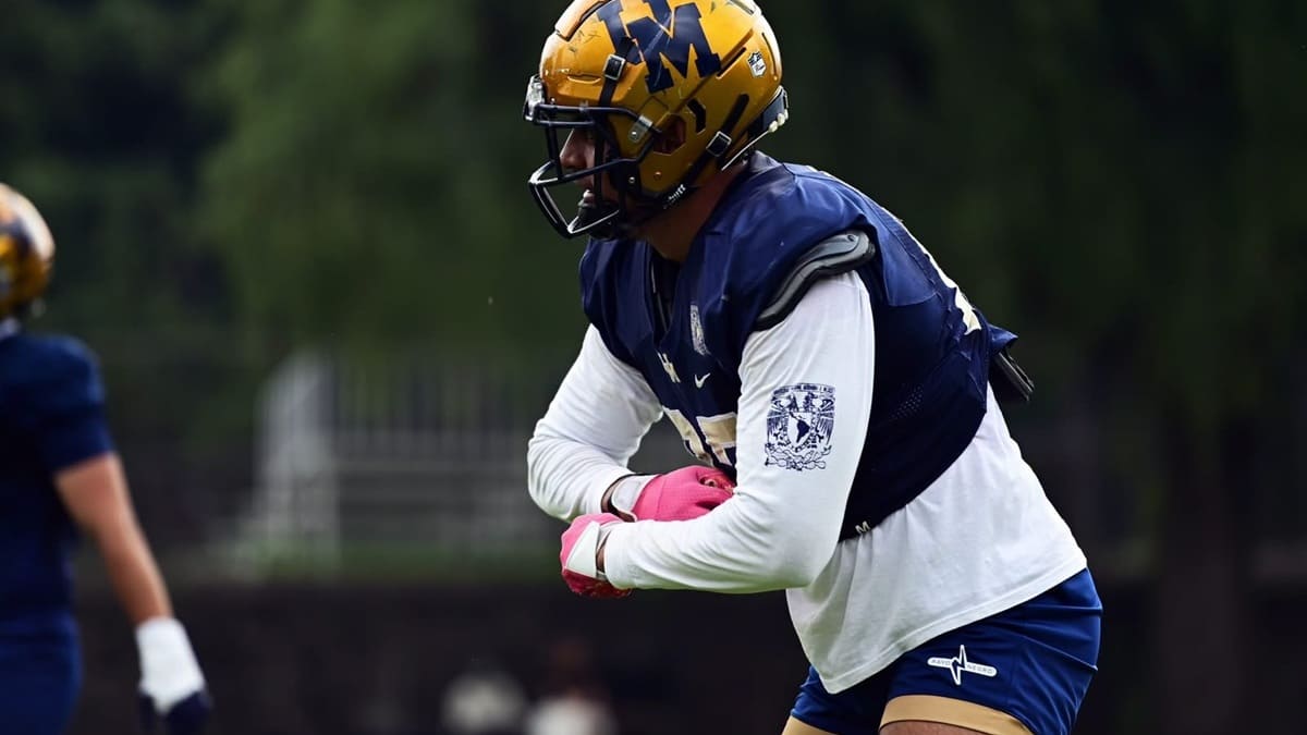 Jugador de Pumas CU en un entrenamiento
