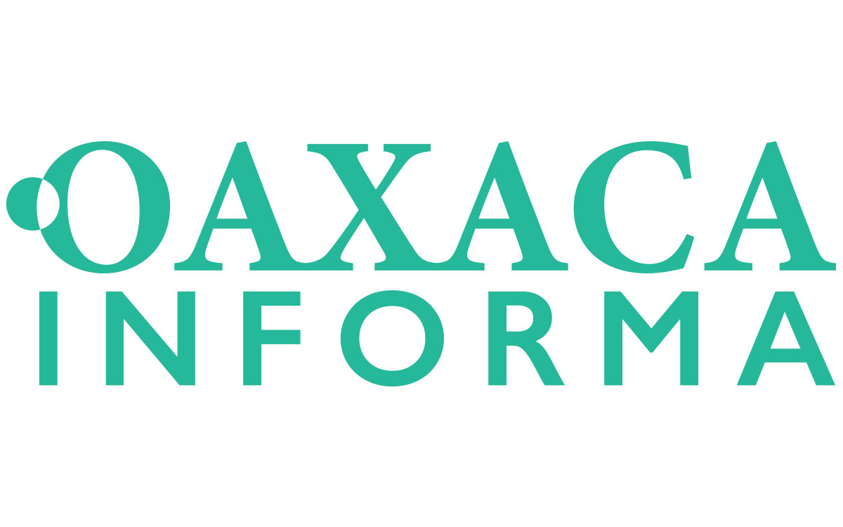Logo de Oaxaca Informa: el nombre OAXACA INFORMA en letras mayúsculas color verde teal, con una pequeña esfera o círculo verde a la izquierda del texto 'OAXACA