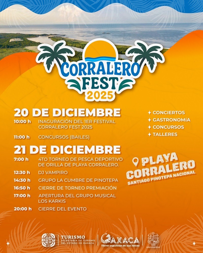 Corralero Fest 2025 en Pinotepa: DJ Vampiro, Grupo La Cumbre y Los Karkik’s