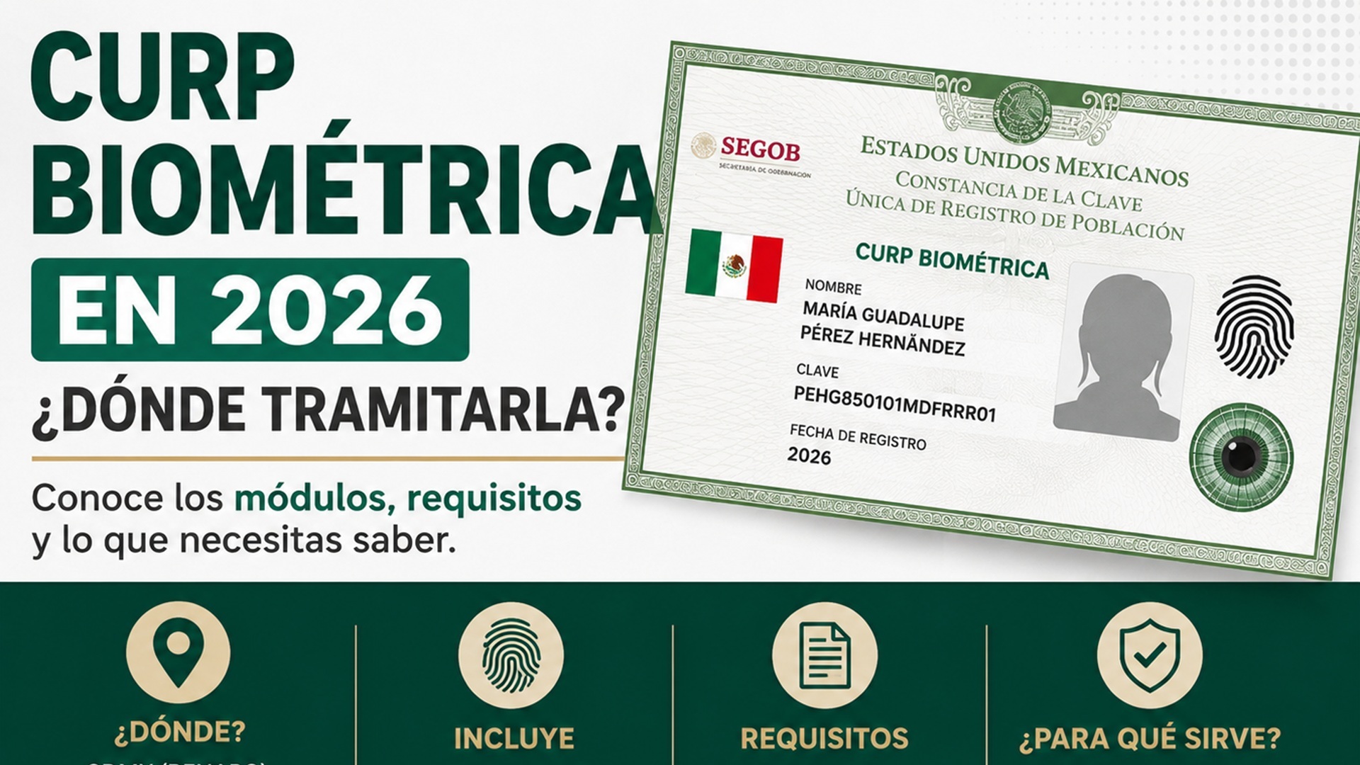 ¿Dónde tramitar la CURP Biométrica en 2026? Estos son los módulos y requisitos para sacar el documento