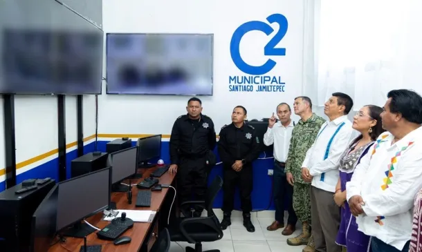 Santiago Jamiltepec fortalece su vigilancia con nuevo C2 conectado al C5i de Oaxaca