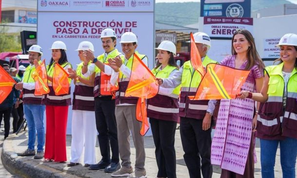 Salomón Jara inicia paso a desnivel en carretera 190 de Oaxaca con inversión de 271 mdp
