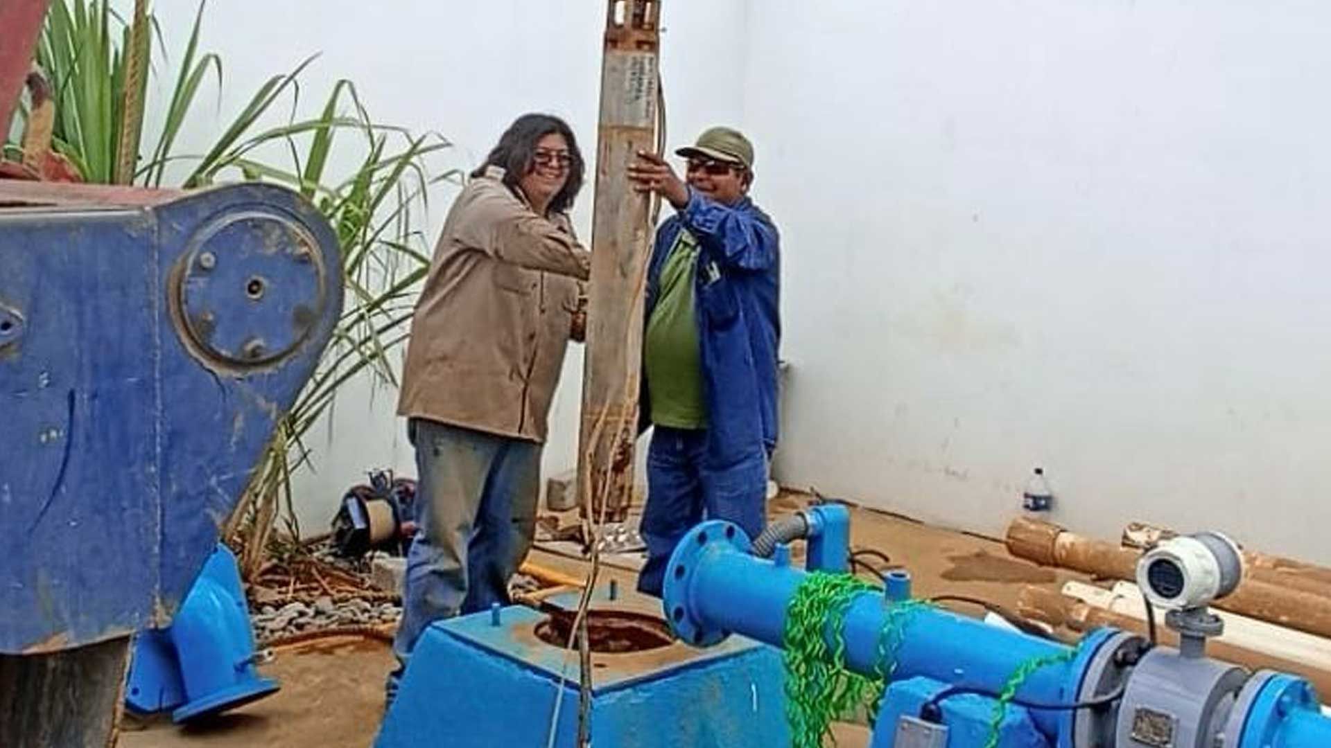 Servicios de Agua Potable y Alcantarillado rehabilita equipo electromecánico en pozo Candiani