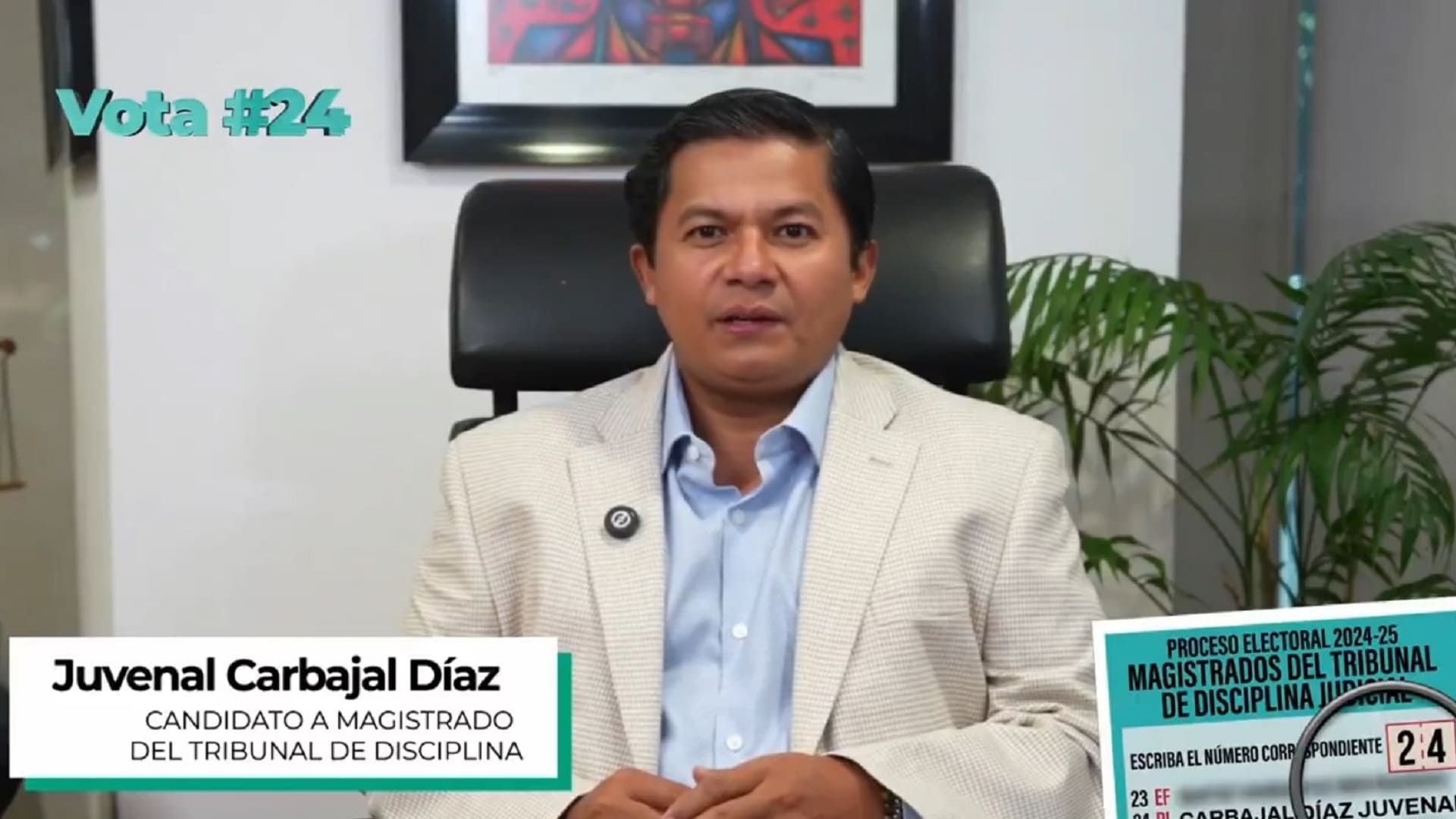 “La justicia debe ser eficaz, eficiente y transparente”: Juvenal Carbajal Díaz