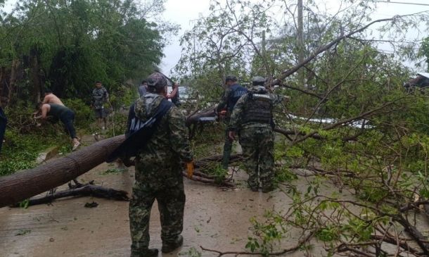 66 elementos navales de la Brigada de Reacción desplegados en Pinotepa Nacional