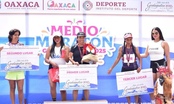 Más de 10 mil personas participan en Medio Maratón Guelaguetza 2025