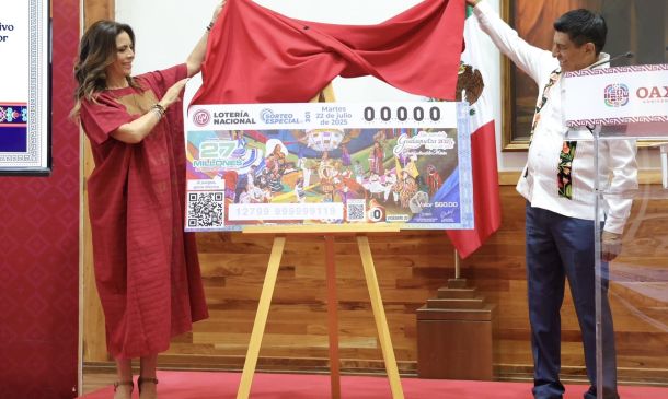 Devela Lotería Nacional billete conmemorativo de la Guelaguetza 2025